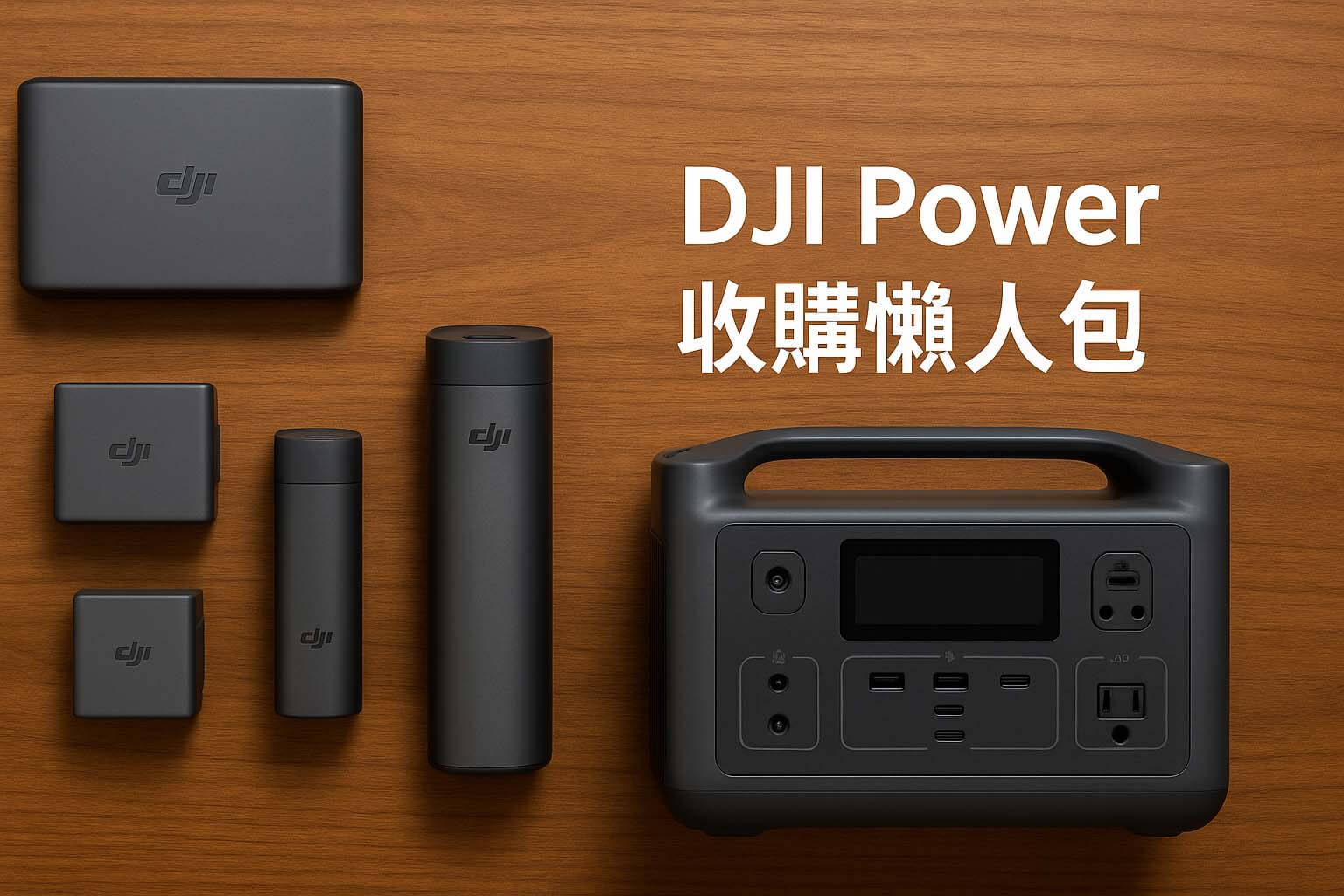 使用者在儲物間或客廳整理大型戶外電源,思考要留下哪一台的情境插畫封面